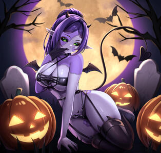 HalloweenYCH:Succubus - @biyo_art